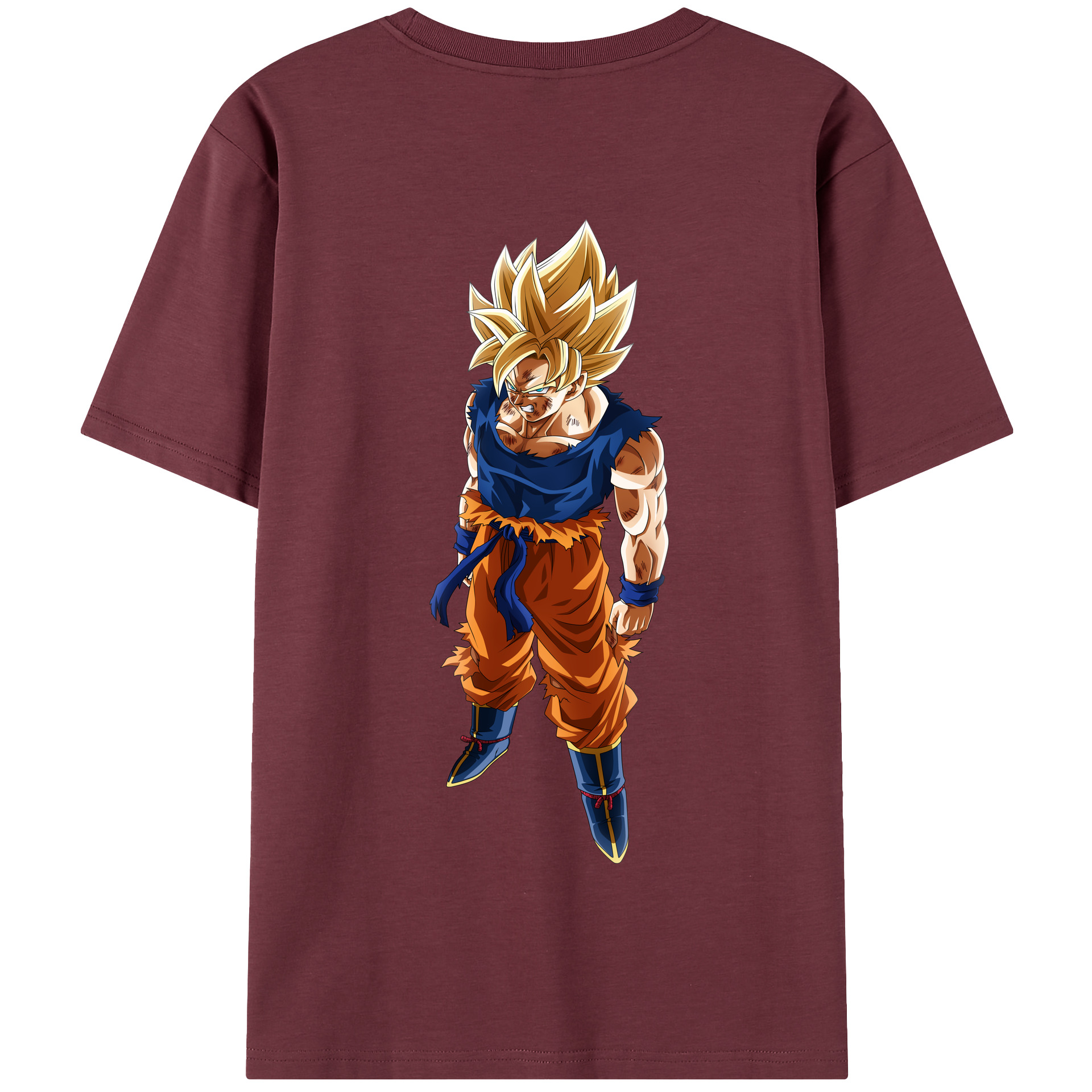 （画像用） ドラゴンボール 孫悟空（そん ごくう）Son Goku カカロット DRAGON BALL Kakarotto 綿100％半袖Tシャツ（背面プリント）
